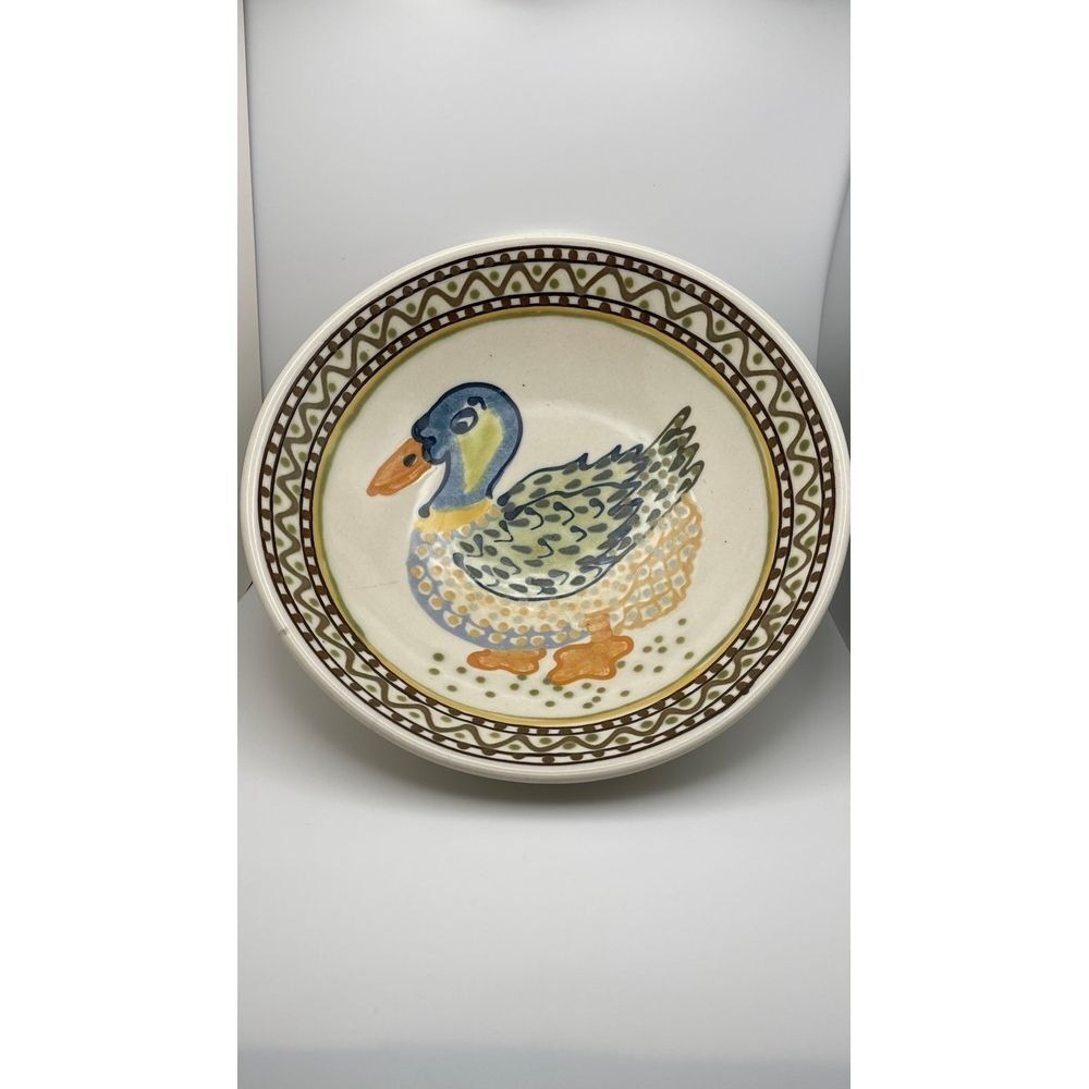 Vintage Janet Rothwoman Signed Bowl - Large Ceramic‎ Serving Bowl - Handpainted